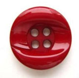 B5846 18mm Claret High Gloss Chunky 4 Hole Button - Ribbonmoon
