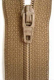 Z4848 Optilon 18cm Coffee Nylon No.3 Closed End Zip - Ribbonmoon
