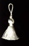 TAS33 White Satin Sheen Key Tassel