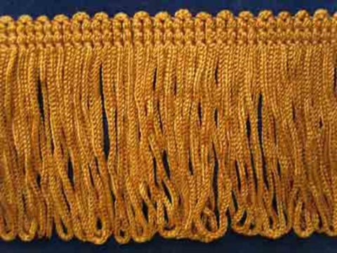FT391 5cm Golden Brown Dense Looped Dress Fringe - Ribbonmoon