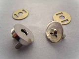 PURSECLASP-09 Silver Magnetic Purse or Bag Clasp 14mm - Ribbonmoon