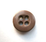 B17493 14mm Dusky Fawn Gloss Dinked Centre 4 Hole Button
