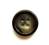 B8853 15mm Frosted Dark and Natural Green 4 Hole Button - Ribbonmoon