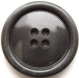 B9554 28mm Smoked Grey High Gloss 4 Hole Button - Ribbonmoon