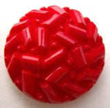 B15387 22mm Red Textured Shank Button - Ribbonmoon
