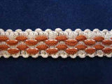 FT689 16mm Sable Brown and Ivory Braid Trim - Ribbonmoon