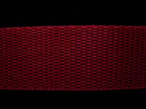 WEB18 25mm Burgundy Polypropylene Webbing - Ribbonmoon
