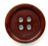 B6003 19mm Redwood Brown Soft Sheen 4 Hole Button - Ribbonmoon