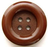 B5771 25mm Hot Chocolate Brown Matt Centre 4 Hole Button - Ribbonmoon