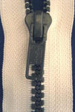 Z2804 20cm Polar White Closed End Zip,Plastic Chunky Teeth No.6 - Ribbonmoon