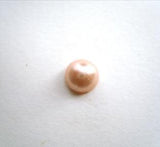 B14146 8mm Azalea Pink Half Ball Glass Effect Shank Button - Ribbonmoon