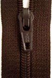 Z3990 YKK 16cm Dark Brown Nylon No.3 Closed End Zip - Ribbonmoon