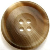 B16585 25mm Brown and Beige Aaran Bone Sheen 4 Hole Button - Ribbonmoon
