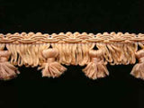 FT875 37mm Peach Melba Tassel Fringe on a Decorated Braid - Ribbonmoon