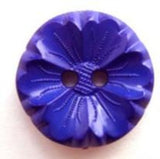 B5571 19mm Textured Purple Blue Flower Shaped 2 Hole Button - Ribbonmoon