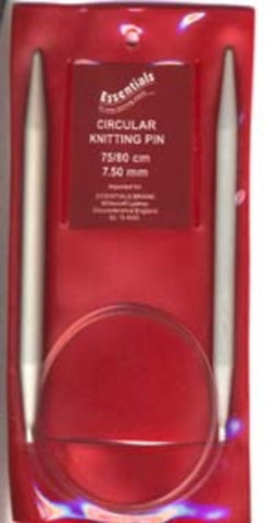 KP103 7.5mm x 75/80cm Circular Knitting Pin, Aluminium - Ribbonmoon