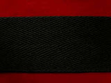 WTAPE07 38mm Black Herringbone Twill Tape 100% Cotton Webbing