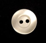 B6472 12mm Pearlised White Vivid Shimmer 2 Hole Button - Ribbonmoon