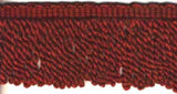 FT593 10cm Rust Scarlet Berry and Pale Brown Bullion Fringe - Ribbonmoon