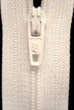 Z1480 26cm Pearl White Nylon No.3 Closed End Zip - Ribbonmoon