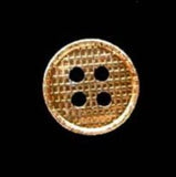 B16490 12mm Pale Gold Pale Metal Alloy 4 Hole Button