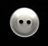 B15083 14mm White Pearlised Polyester 2 Hole Button