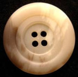 B6765 25mm Creams and Mushroom Aaran Bone Sheen 4 Hole Button - Ribbonmoon
