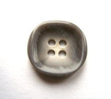 B17821 17mm Frosted Greys Gloss 4 Hole Button - Ribbonmoon