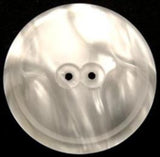 B6401 44mm Pearlised White Shimmery 2 Hole Button - Ribbonmoon