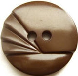 B8723 27mm Chocolate Brown Gloss 2 Hole Button - Ribbonmoon