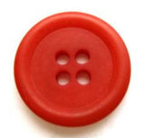 B7801 20mm Bright Terracotta Bone Sheen 4 Hole Button - Ribbonmoon