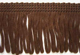 FT013 45mm Datrk Chocolate Brown Looped Dress Fringe - Ribbonmoon