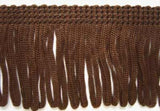 FT013 45mm Dark Chocolate Brown Looped Dress Fringe