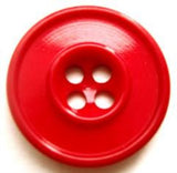 B8609 22mm Red Gloss 4 Hole Button - Ribbonmoon