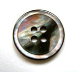 B16426 18mm Nacre Shell Effect Vivid Iridescent 4 Hole Button - Ribbonmoon