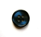 B17448 14mm Tonal Navy and Royal Blue Shimmery 4 Hole Button - Ribbonmoon