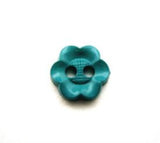 B12076 11mm Jade Green Flower Shaped 2 Hole Button - Ribbonmoon