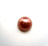 B16775 9mm Dusky Pink Glass Half Ball Shank Button - Ribbonmoon