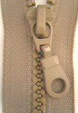 Z2709 15cm Beige Closed End Zip,Plastic Moulded Chunky Teeth No.6 - Ribbonmoon