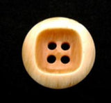 B9427 18mm Light Orange Frosted 4 Hole Button - Ribbonmoon