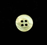 B17328 11mm Dull Ivory Pearlised Polyester 4 Hole Button - Ribbonmoon