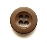 B8504 14mm Khaki Brown Gloss Trouser or Brace Type 4 Hole Button - Ribbonmoon