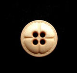 B16315 15mm Dusky Peach Leather Effect 4 Hole Button - Ribbonmoon