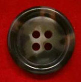 B4306 19mm Greys and Green Gloss 4 Hole Button - Ribbonmoon