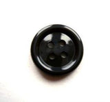 B16702 15mm Misty Navy High Gloss 4 Hole Button - Ribbonmoon