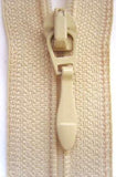 Z2116 46cm Beige Cream Nylon No.5 Open End Zip - Ribbonmoon