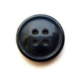 B7616 15mm Tonal Navy High Gloss 4 Hole Button - Ribbonmoon