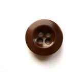 B17433 14mm Chocolate Brown Glossy 4 Hole Button - Ribbonmoon
