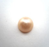 B16771 9mm Pale Peach Glass Half Ball Shank Button - Ribbonmoon