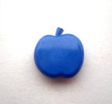 B11150 14mm Light Royal Blue Apple Shape Novelty Shank Button